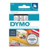 Dymo originální páska do tiskárny štítků, Dymo, 43610, S0720770, černý tisk/průhledný podklad, 7m, 6mm, D1