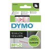 Dymo originální páska do tiskárny štítků, Dymo, 45015, S0720550, červený tisk/bílý podklad, 7m, 12mm, D1