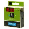 Dymo originální páska do tiskárny štítků, Dymo, 53717, S0720970, černý tisk/červený podklad, 7m, 24mm, D1