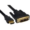Video kabel DVI (18+1) samec - HDMI samec, 2m, pozlacené konektory, černý