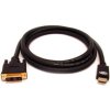 Video kabel DVI (18+1) samec - HDMI samec, 2m, pozlacené konektory, černý