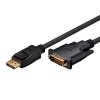 Video kabel DisplayPort samec - DVI (24+1) samec, 2m, pozlacené konektory, černý