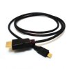 Video kabel micro HDMI samec - HDMI samec, HDMI 1.4 - High Speed with Ethernet, 1m, černá