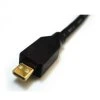 Video kabel micro HDMI samec - HDMI samec, HDMI 2.0 - Premium High Speed, 2m, pozlacené konektory, černý