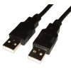 USB kabel (2.0), USB A samec - USB A samec, 1.8m, černý, High Speed