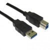 USB kabel (3.0), USB A samec - USB3.0 B samec, 1.8m, černý