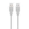 USB kabel (2.0), USB A samec - USB A samec, 1.8m, šedý, High Speed
