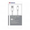 Verbatim USB kabel (2.0), USB A samec - microUSB samec, 1m, reversible, stříbrný, box, 48862