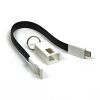USB kabel (2.0), USB A samec - microUSB samec, 49160, 0.2m, černý, klíčenka
