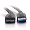 USB kabel (3.0), USB A samec - USB micro A samec, 2m, černý