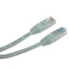 Síťový LAN kabel UTP patchcord, Cat.5e, RJ45 samec - RJ45 samec, 1 m, nestíněný, CCA, šedý, economy
