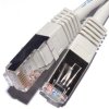 Síťový LAN kabel FTP patchcord, Cat.5e, RJ45 samec - RJ45 samec, 50 m, stíněný, šedý, economy