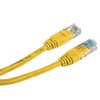 Síťový LAN kabel UTP patchcord, Cat.6, RJ45 samec - RJ45 samec, 0.5 m, nestíněný, žlutý, economy