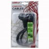 Síťový kabel 230V napájecí, CEE7 (vidlice) - C13, 2m, VDE approved, černý, Logo, blistr