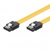 Kabel k hardisku datový, SATA samec - SATA samec, 0.5 m, 6 Gb/s, žlutý, Logo baleno v blistru