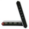 USB (2.0) hub 4-port, bílý, podsvícený, hodiny, budík, časovač