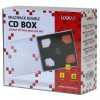 Box na 2 ks CD, průhledný, černý tray, Logo, 10,4 mm, 5-pack