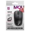 Myš bezdrátová, Defender WAVE MM-995, černá, optická, 1600DPI