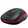 Myš bezdrátová, Logitech M185, červená, optická, 1000DPI