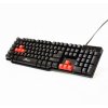 Red Fighter K1, klávesnice US, herní, podsvícená typ drátová (USB), černá, 3 barvy podsvícení
