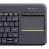 Logitech K400 Plus, klávesnice AA, CZ, multimediální, 2.4 [GHz], bezdrátová, černá