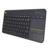 Logitech K400 Plus, klávesnice AA, US, multimediální, 2.4 [GHz], bezdrátová, černá