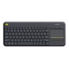 Logitech K400 Plus, klávesnice AA, US, multimediální, 2.4 [GHz], bezdrátová, černá