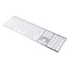 Powerton UltraSlim, klávesnice integrovaná, CZ/SK, Multi-Device typ 2.4 GHz Dongle + Dual Bluetooth, bezdrátová, stříbrná