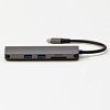Dokovací stanice All New, USB 3.1 Type-C, HDMI, RJ45, microSD, USB C (PD), 2x USB3.0, šedá