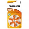 Baterie zinkovzdušná, do naslouchadel, 1.4V, Panasonic, blistr, 6-pack