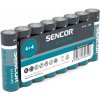 Baterie alkalická, AA, 1.5V, Sencor, folie, 8-pack
