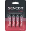 Baterie zinkouhlíková, AA, 1.5V, Sencor, blistr, 4-pack