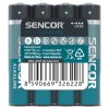 Baterie alkalická, AAA, 1.5V, Sencor, folie, 4-pack