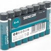 Baterie alkalická, AAA, 1.5V, Sencor, folie, 8-pack