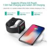 2v1 bezdrátová nabíječka, pro telefon a Apple Watch, bílá, 5V, 10W, Qi