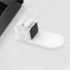 2v1 bezdrátová nabíječka, pro telefon a Apple Watch, bílá, 5V, 10W, Qi