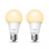 LED žárovka TP-LINK Tapo L510E, E27, 220-240V, 8.7W, 806lm, 2700k, teplá bílá, 15000h, stmívatelná chytrá Wi-Fi žárovka, 2 kusy v