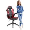 Studentská herní židle Red Fighter C6, černo-červená