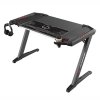 ULTRADESK Herní stůl ROCKET BLACK, 128x68 cm, 78 cm, s XL podložkou pod myš, držák sluchátek i nápojů