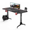 ULTRADESK Herní stůl GRAND RED, 160x75 cm, 70-80 cm, 3 úrovně výšky, s XXL podložkou pod myš, držák sluchátek i nápojů