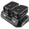 Sada duální nabíječky akumulátorů + 2x 4Ah baterií, 230V, 58GE134, Energy+, Graphite