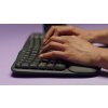 Logitech WAVE KEYS, klávesnice, US, ergonomická, bezdrátová, černá