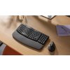 Logitech WAVE KEYS, klávesnice, US, ergonomická, bezdrátová, černá