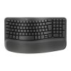 Logitech WAVE KEYS, klávesnice, US, ergonomická, bezdrátová, černá