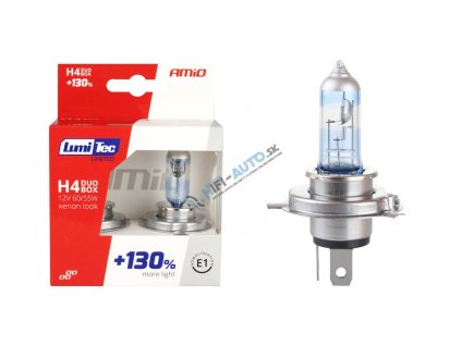 Halogenové žárovky 2ks H4 LumiTec LIMITED +130% 12V 60/55W