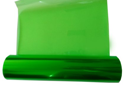 Zelená fólie na světla - šířka 40 cm