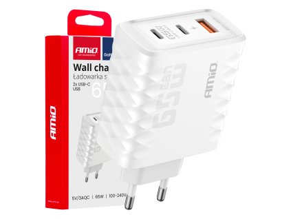 Síťová nabíječka Quick Charge 65W USB-A + 2xUSB-C