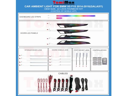 (2)14 18 BMW X5 Ambient light(Galaxy) 22 Leds