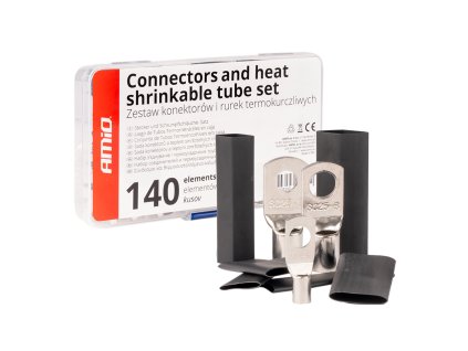 Sada očkových spojek a smršťovacích bužírek 140 ks