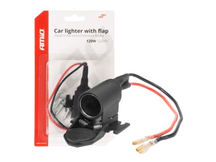 Zásuvka autozapaľovača s klapkou 12V 24V